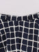 Gonna svasata con cintura scozzese blu navy anni '50