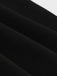 Abito solido patchwork in pizzo nero anni '50
