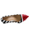 Scarpe a punta con decorazioni a righe retrò