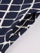 Gonna svasata con cintura scozzese blu navy anni '50
