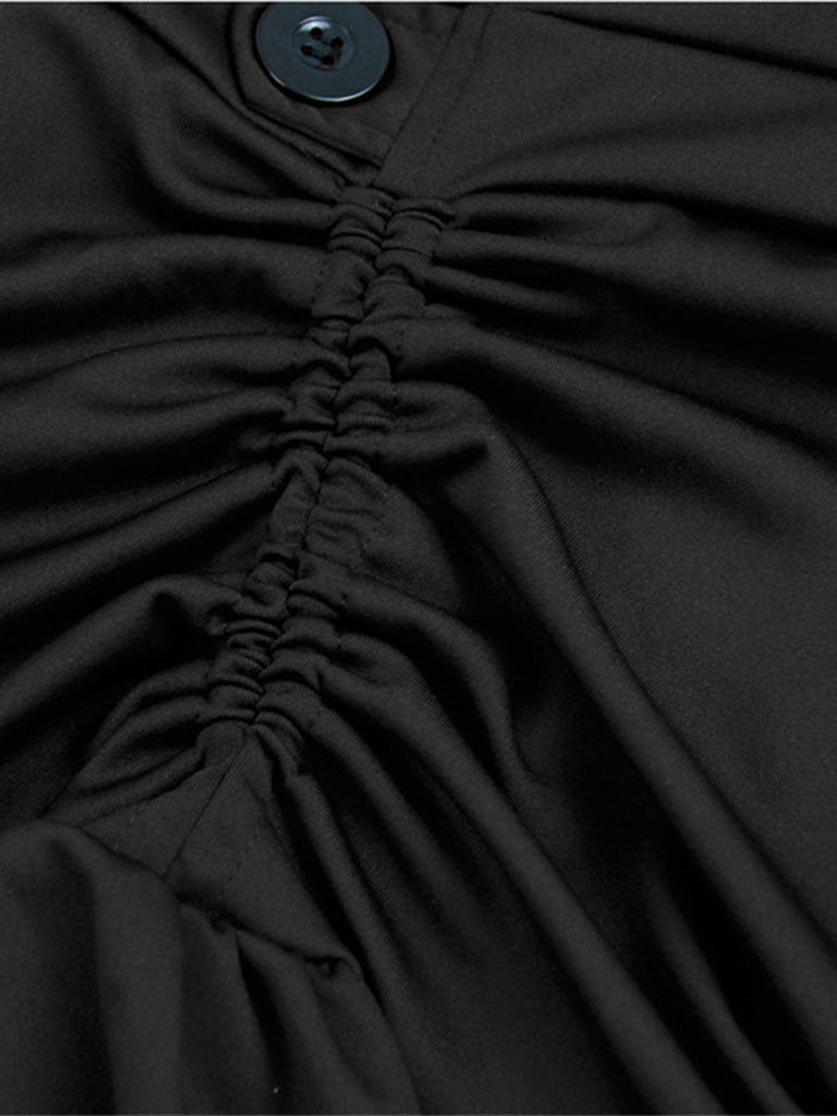 Gonna con volant gotica in pizzo solido di Halloween