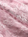 Abito svasato in pizzo floreale anni '50 rosa