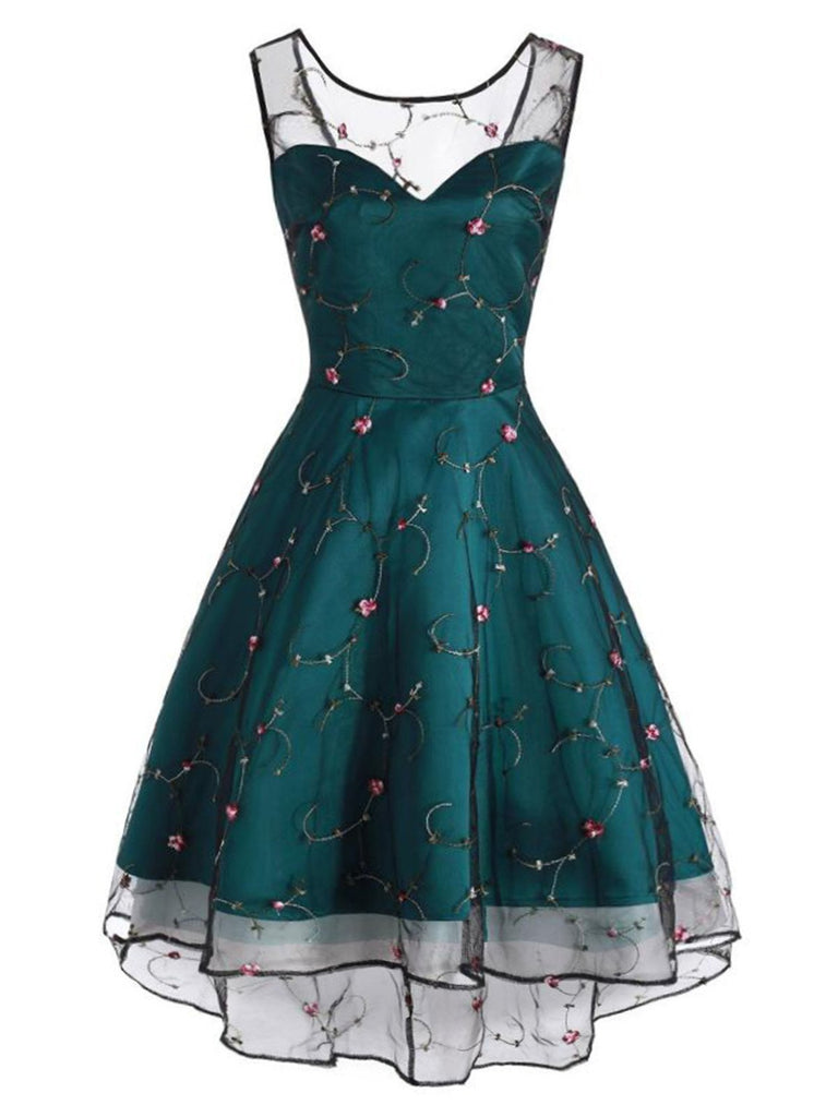 Abito anni '50 con lacci sul retro in rete Hi-Lo