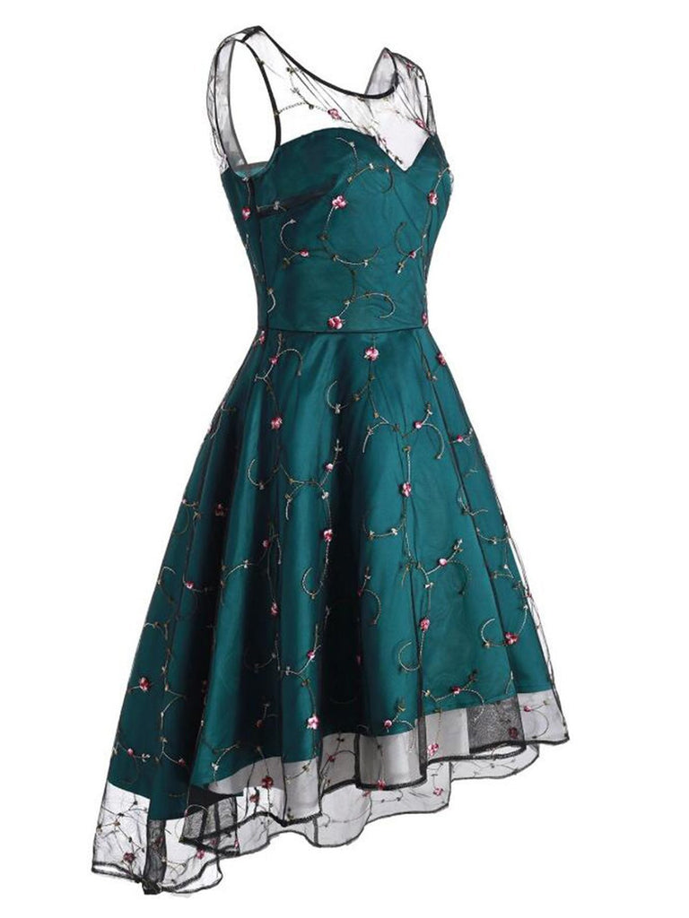 Abito anni '50 con lacci sul retro in rete Hi-Lo