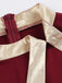 Vestito altalena con fiocco e collo in piedi anni '50