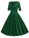 Vestito Swing con piega a cuore solido anni '50
