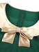 Abito aderente patchwork con fiocco anni '60