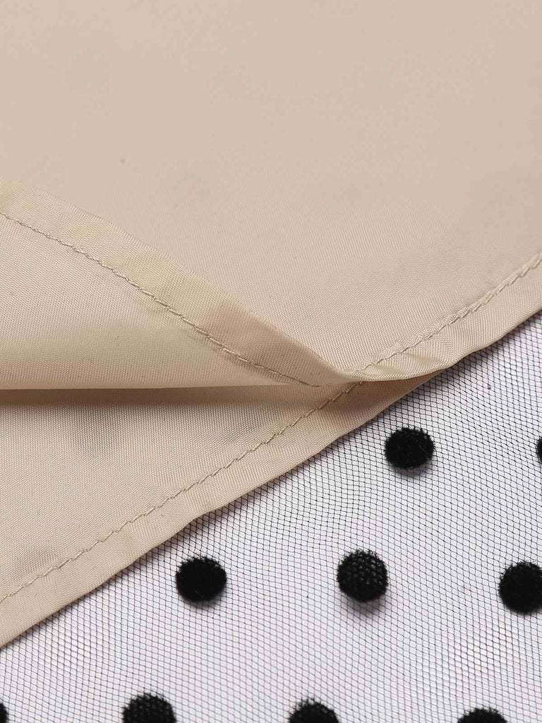 Abito svasato nero a pois anni '50