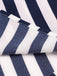 Pagliaccetto e gonna da marinaio a righe anni '50 blu navy