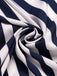 Pagliaccetto e gonna da marinaio a righe anni '50 blu navy