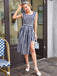 Pagliaccetto e gonna da marinaio a righe anni '50 blu navy
