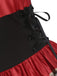 Vestito rosso da poker con cinturino anni '50