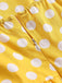 Vestito Swing con tasche a pois giallo anni '50