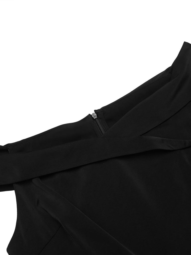 Abito a farfalla in pizzo con spalle scoperte anni '50