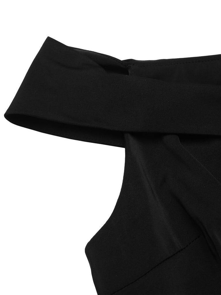 Abito a farfalla in pizzo con spalle scoperte anni '50