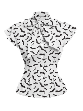 2 pezzi camicetta bianca e pantaloni con bretelle