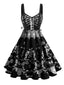 Vestito di Halloween con lacci nero anni '50