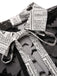 Abito a mantella da pipistrello stampa giornale bianco anni '50
