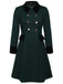 Cappotto con bottoni tinta unita verde scuro anni '50