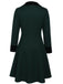 Cappotto con bottoni tinta unita verde scuro anni '50