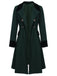 Cappotto con bottoni tinta unita verde scuro anni '50