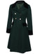 Cappotto con bottoni tinta unita verde scuro anni '50