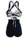 Bikini a pieghe incrociate plaid anni '50