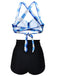 Bikini a pieghe incrociate plaid anni '50