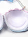 Set bikini rosa sfumato con gonna a conchiglia