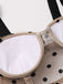 Costume da bagno con gonna a balze a pois