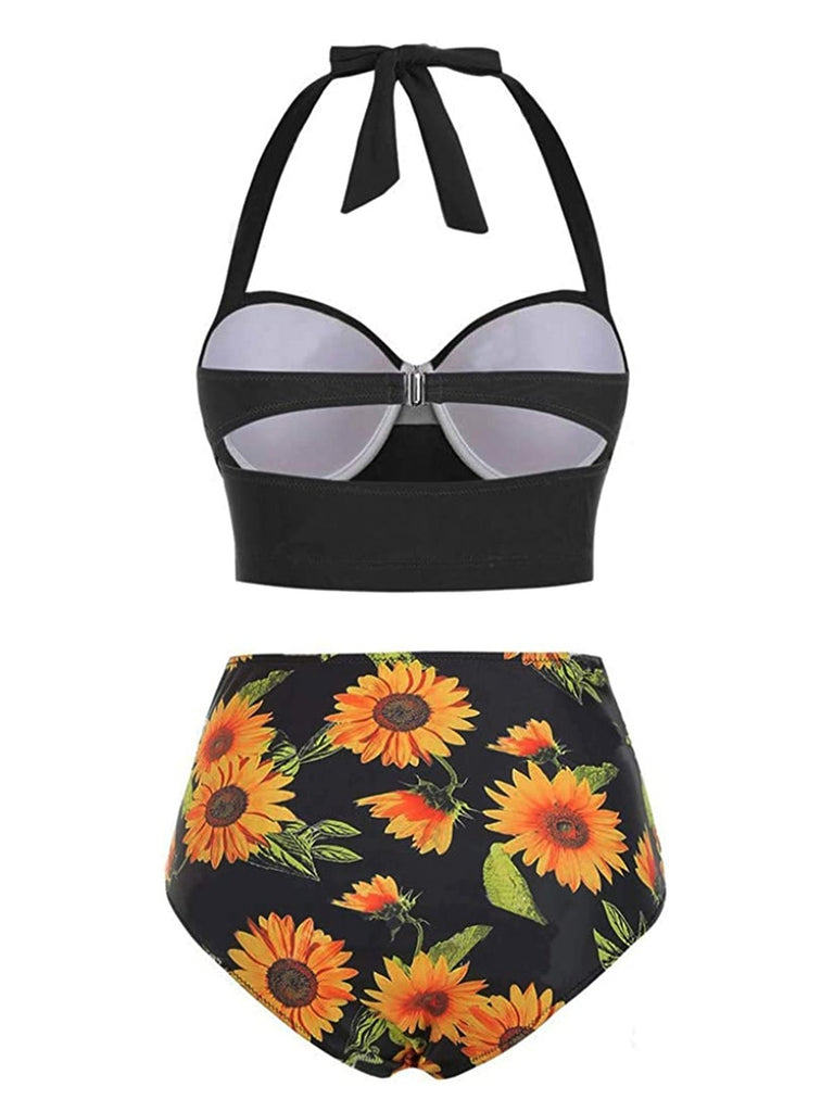 Bikini a girasole con ferretto plissettato