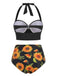 Bikini a girasole con ferretto plissettato
