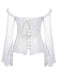 Corsetto patchwork di pizzo steampunk di Halloween