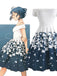 Abito con spalle scoperte a farfalla anni '50