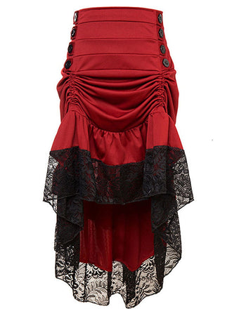 Gonna con volant gotica in pizzo solido di Halloween