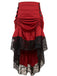 Gonna con volant gotica in pizzo solido di Halloween
